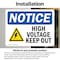 Signmission High Voltage Keep Out Sign, Vinyl Decal, 10in W x 7in L, 2PK OS-2PACK-NS-D-710-L-13508 - alternate 5